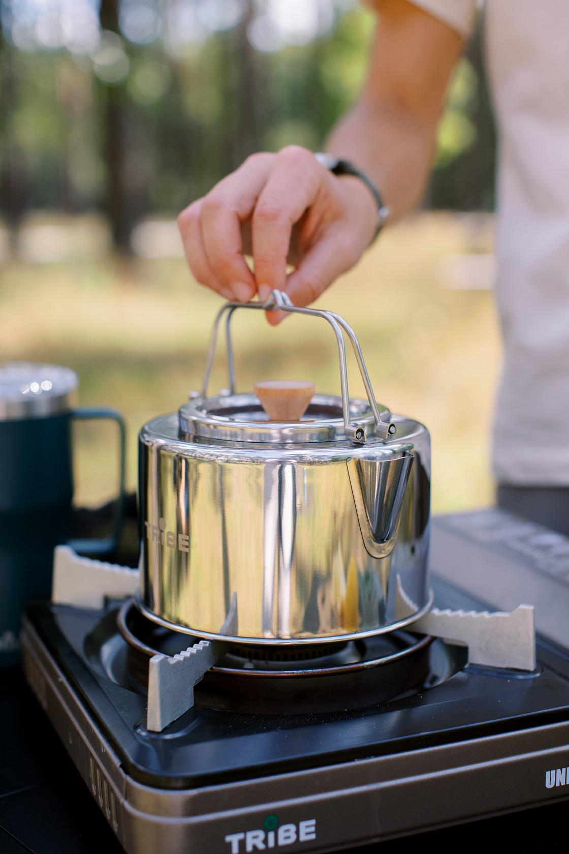 Чайник туристический Tribe Kettle из нержавеющей стали 1,2 л (T-FI-0010-metal) - фото 4