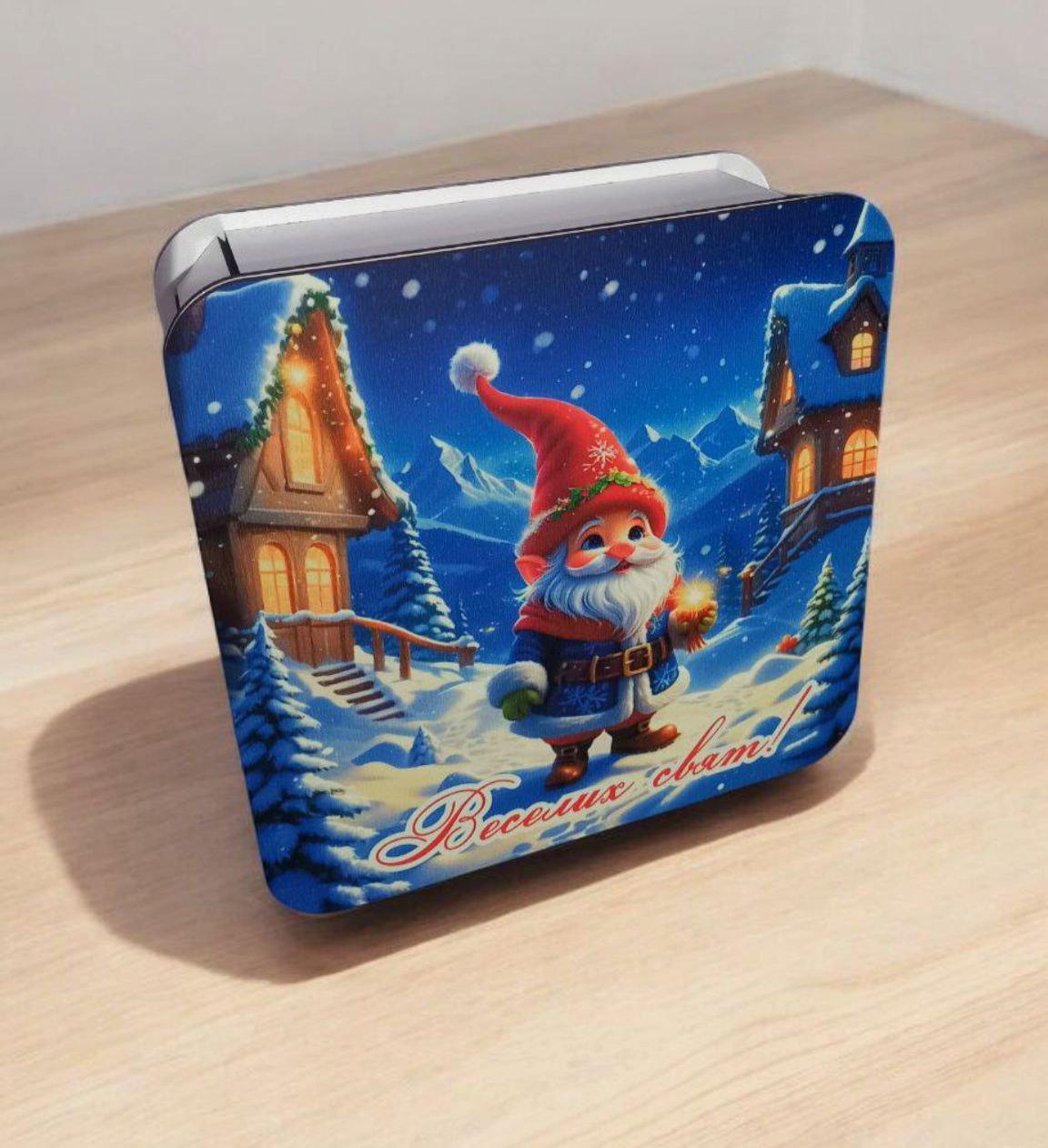 Коробка деревянная новогодняя под наполнения сладостями для детей 20 см (144) - фото 4