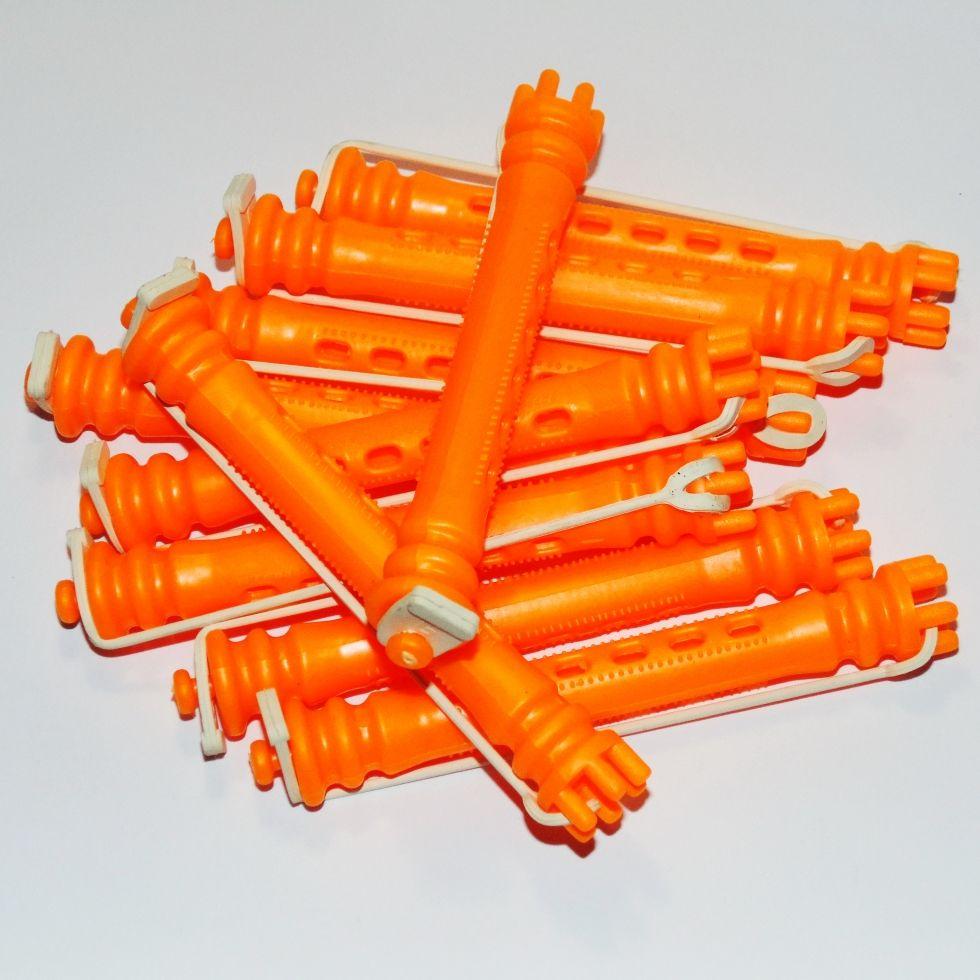 Бигуди-коклюши для завивки волос ДенІС professional 10х90 мм 10 шт. Оранжевый (1453070133)