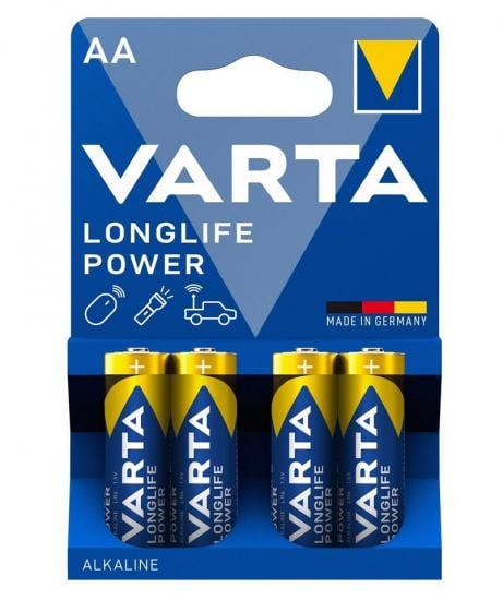 Набор батареек щелочных Varta Longlife Power AA 4 шт. (ERC-04906121414) - фото 1 Набор батареек щелочных Varta Longlife Power AA 4 шт. (ERC-04906121414) - фото 1