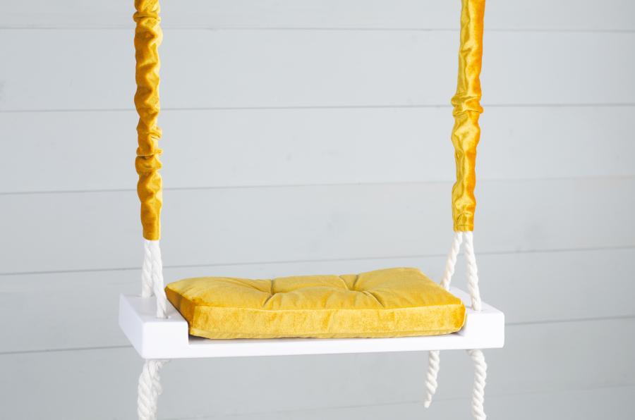 Качели детские внутренние Christyle подушкой 50х20 см Белый (15884)