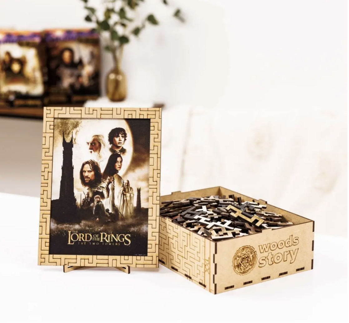 Пазл фігурний дерев'яний Володар Перстень Lord Of The Rings 2 Башти A3