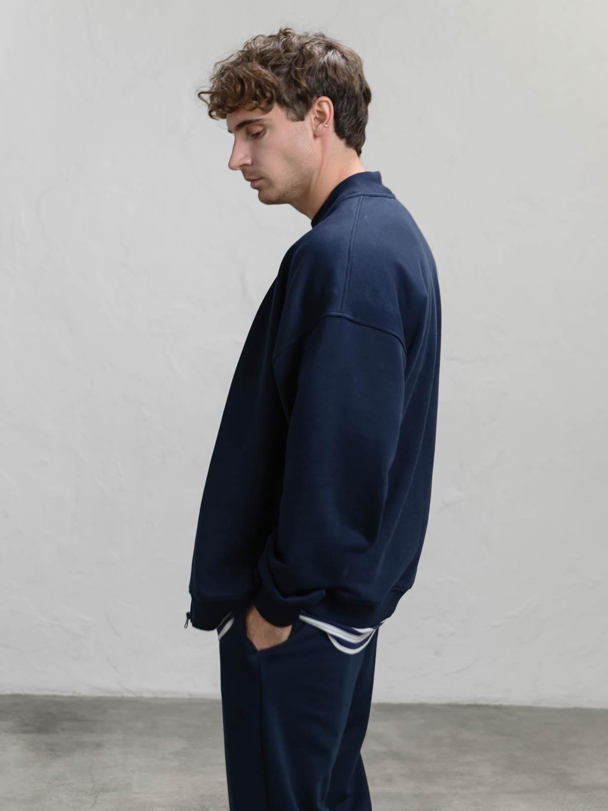 Бомбер мужской свободный FROMUS M/L Синий (1126-5) - фото 5 Бомбер мужской свободный FROMUS M/L Синий (1126-5) - фото 5