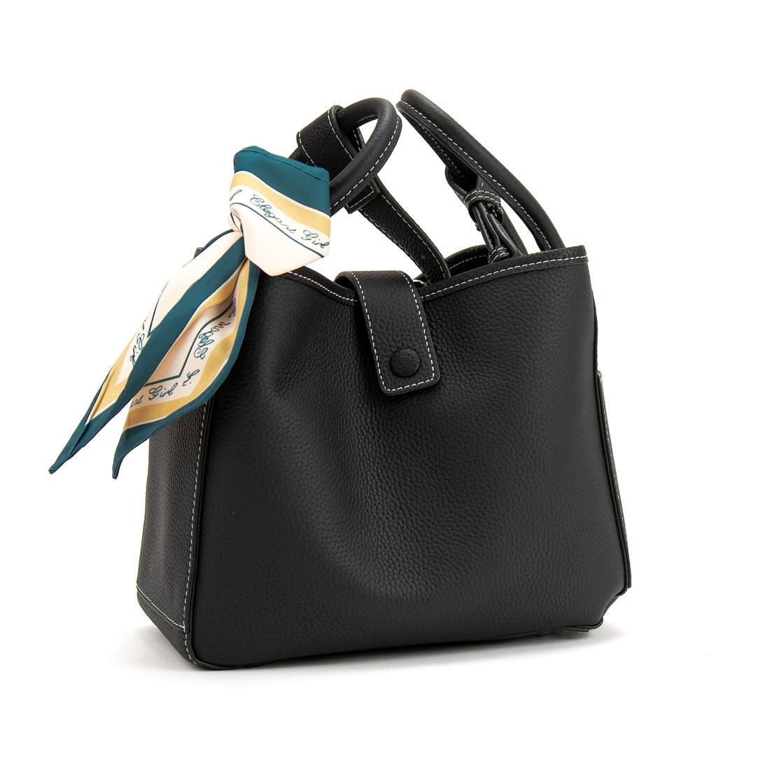 Жіноча сумка через плече Royal Bag B24-W-6056A з натуральної шкіри Чорний (6976)