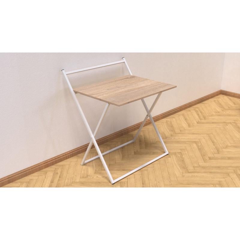 Стол трансформер Ferrum-decor Kompakt 1 металл/ДСП 16 мм Белый/Дуб Сонома (FRD-104686)