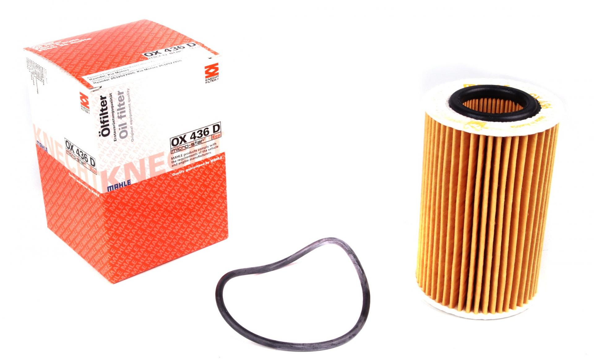 Фильтр масляный KNECHT для Hyundai Tucson/Kia Sportage 2,0 CRDi 06- (OX 436D)
