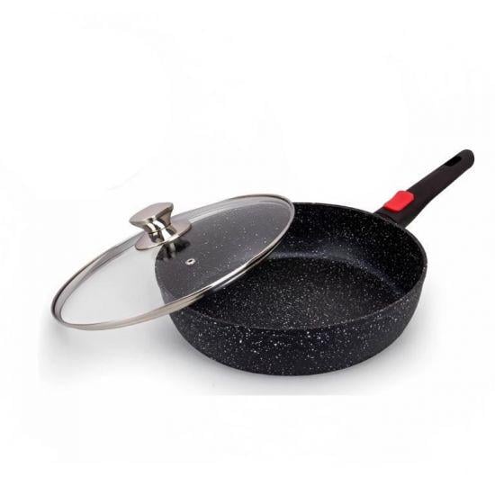 Сковорода Edenberg EB-14141 алюмінієва з кришкою 24 см (57-46-EB-14141)