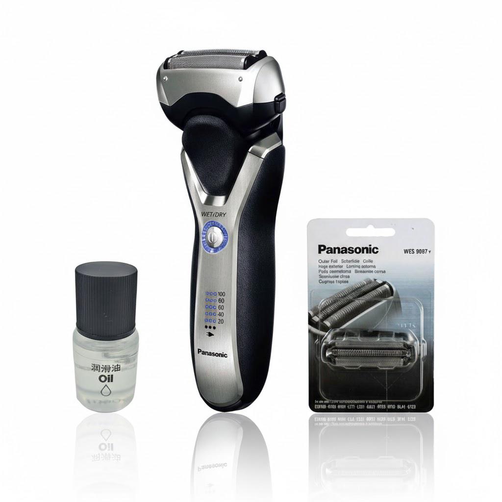 Электробритва Panasonic ES-RT77-S520-AS2 с дополнительным комплектом из сеточки WES-9087Y-1361 и маслом WES-8196X-7911 (32436353)
