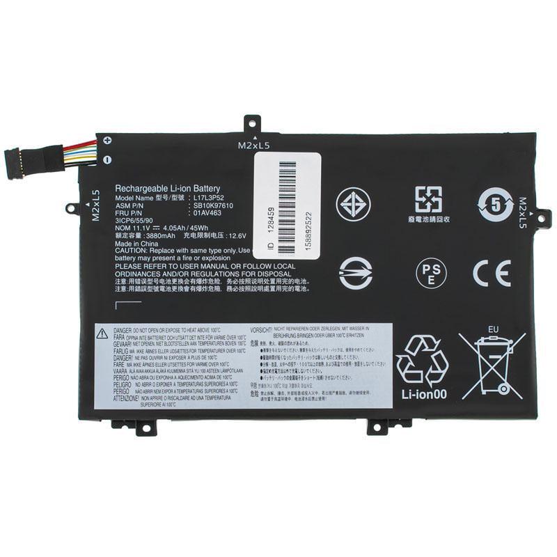 Аккумулятор для ноутбука Lenovo ThinkPad L15 Gen 1 3886 mAh 11,1V (148022)