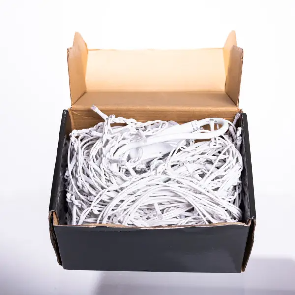 Гирлянда сетевая Бахрома уличная 12 м 200 LED диодов внешняя от сети белый провод цвет света Разноцветный (12MWML) - фото 9