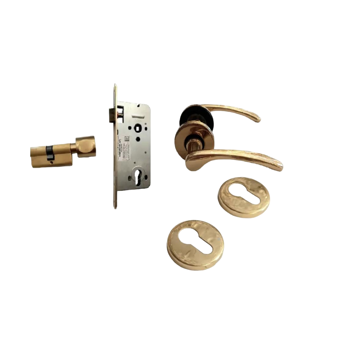 Замок дверний Gerda ZW 100 72/50 wkl ручки Metal-bud VIOLA mos OK.SZ. Roz латунь