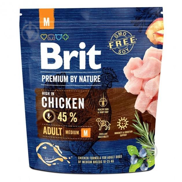 Brit (Чехія) Сухий корм Brit Premium M 1 kg (для дорослих собак середніх порід)