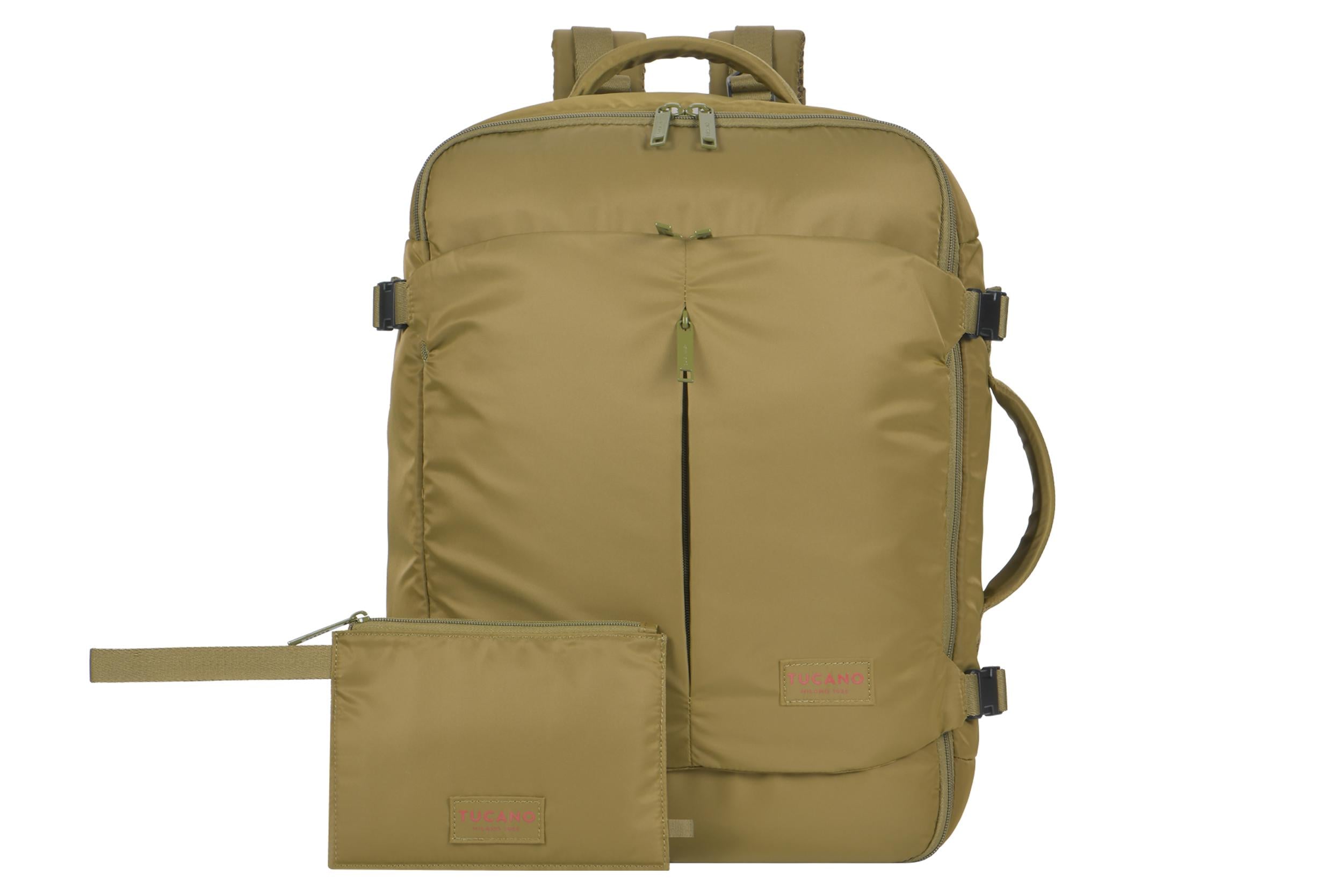 Рюкзак дорожный с косметичкой Tucano TUGO Premium ML нейлон 18 28,5 л Зеленый (BKTUGP-ML-V)