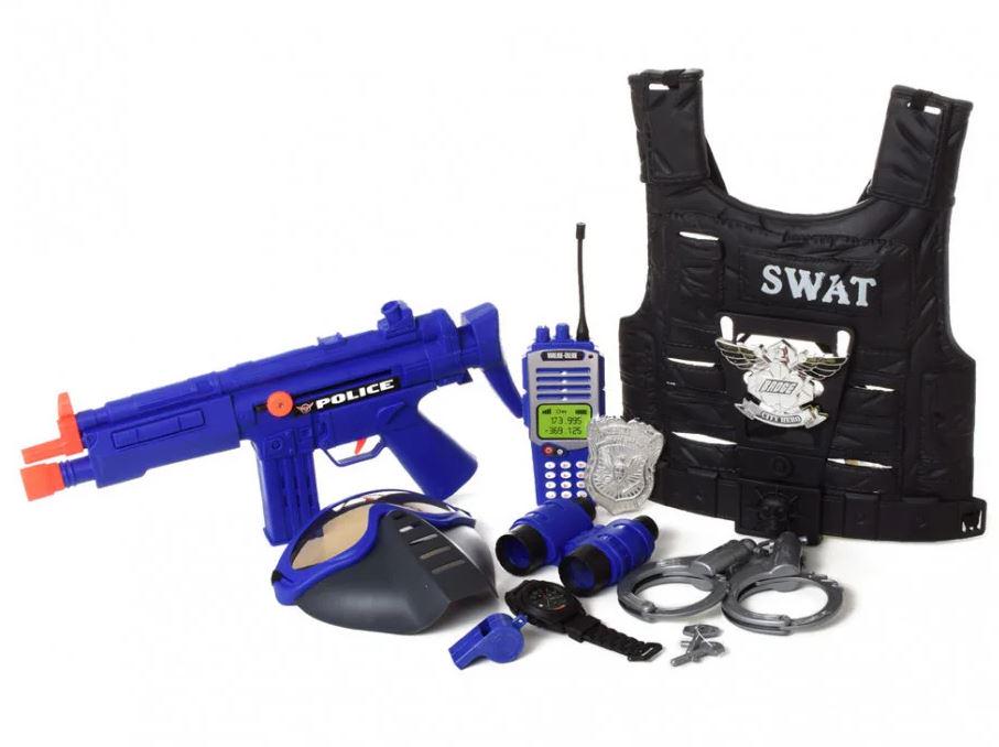 Крутой Полицейский набор с автоматом каска/маска/рация (P 013 B)
