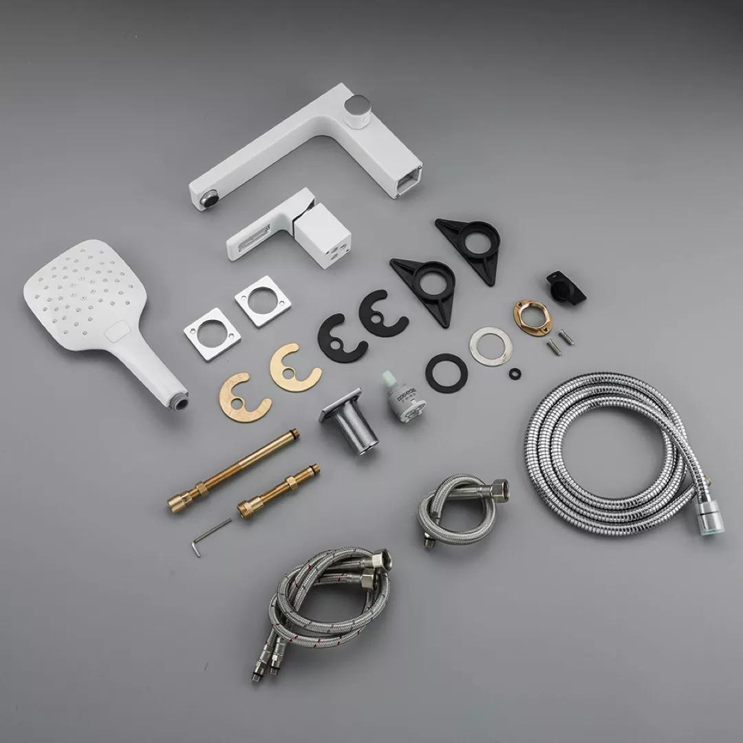 Змішувач для ванни на борт Gappo G1117-8 Білий/Хром (SQ-1041636) - фото 4