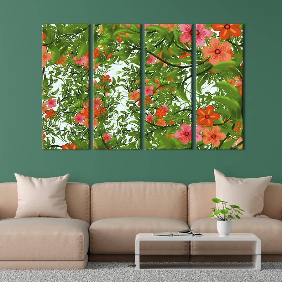 Картина на холсте Цветущее дерево гибискуса 149x93 см (775-41)