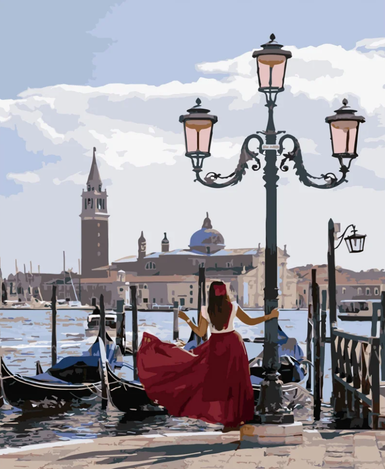 Картина по номерам Strateg Перед площадью Венеции 40x50 см (GS511)