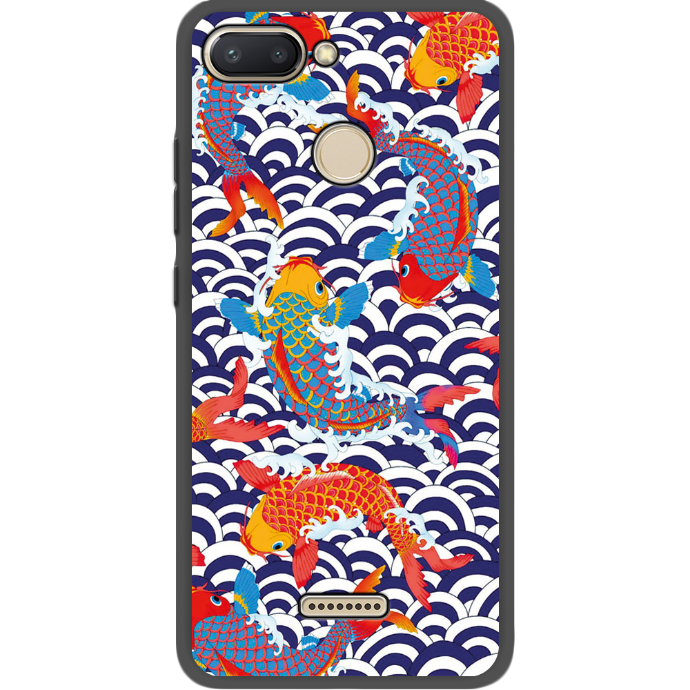 Чехол Boxface Xiaomi Redmi 6 Koi Fish Черный силикон (34858-up2477-35124)