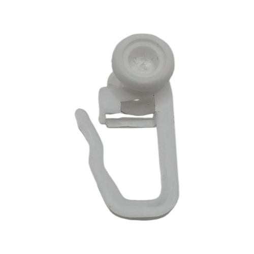 Крючок с большим роликом для планки трубчатого карниза 100 шт. Белый