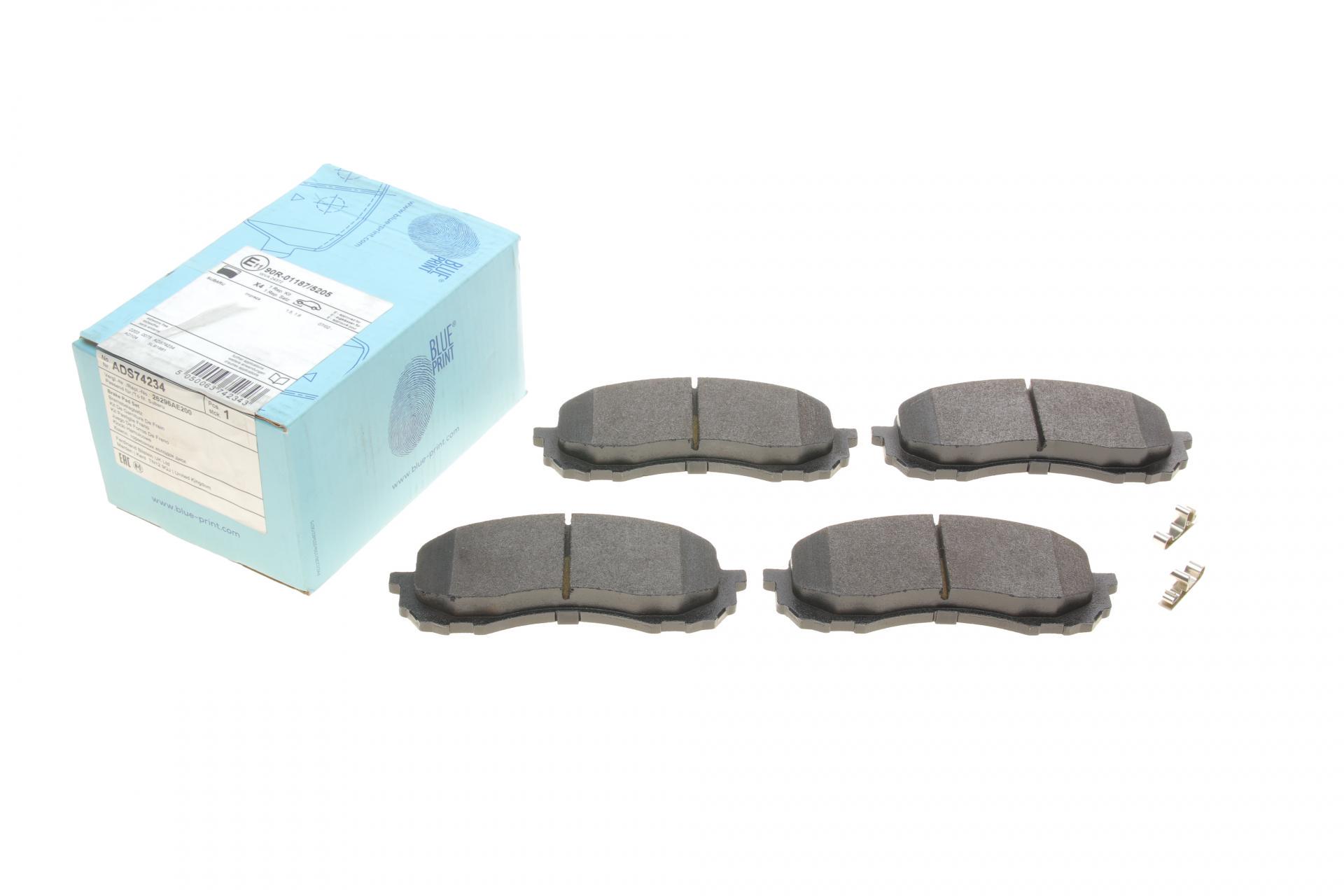 Колодки тормозные передние BLUE PRINT ADS74234 Subaru Impreza 00-13