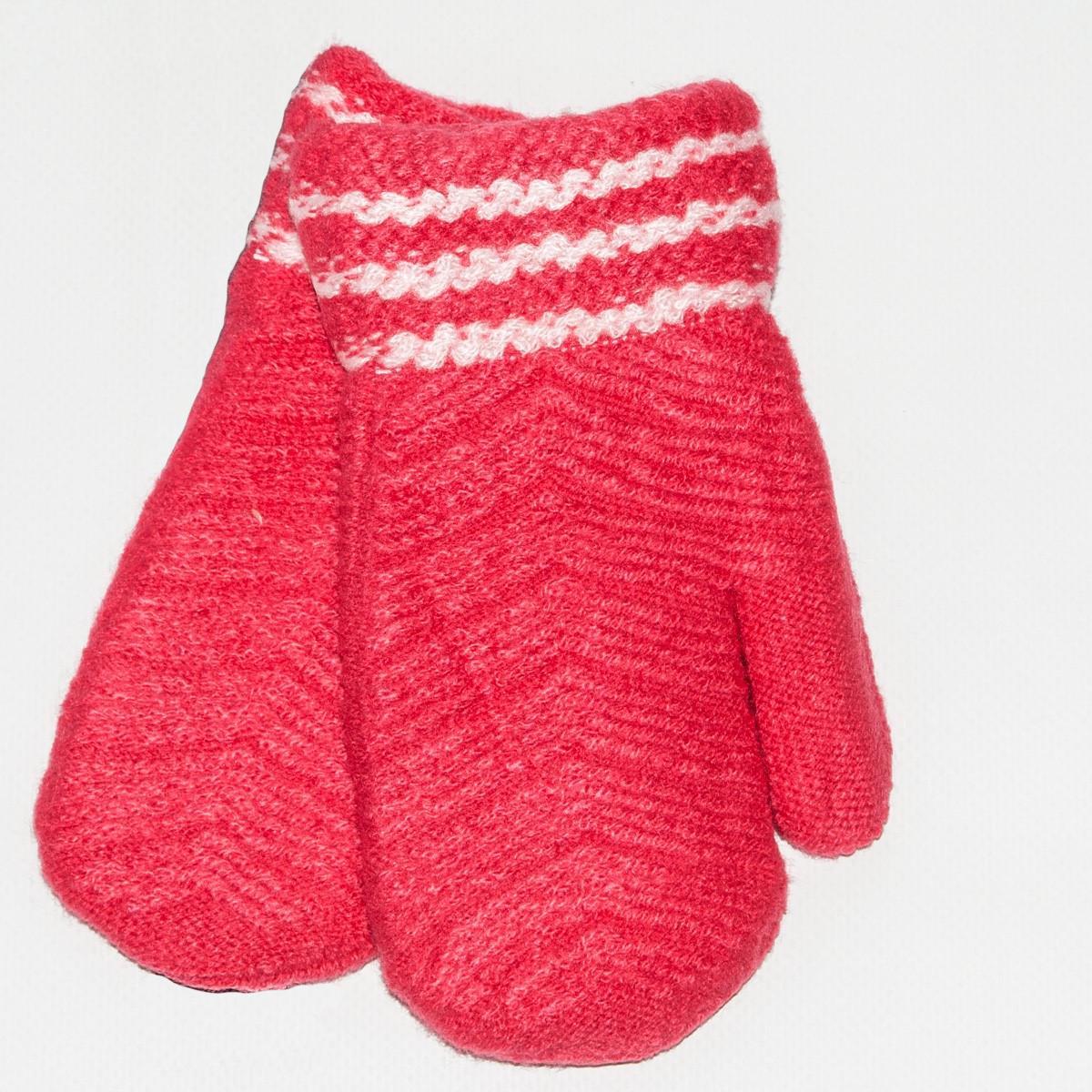 Варежки детские на меху 5-8 лет 18-7-37 Малиновый (DR010212)