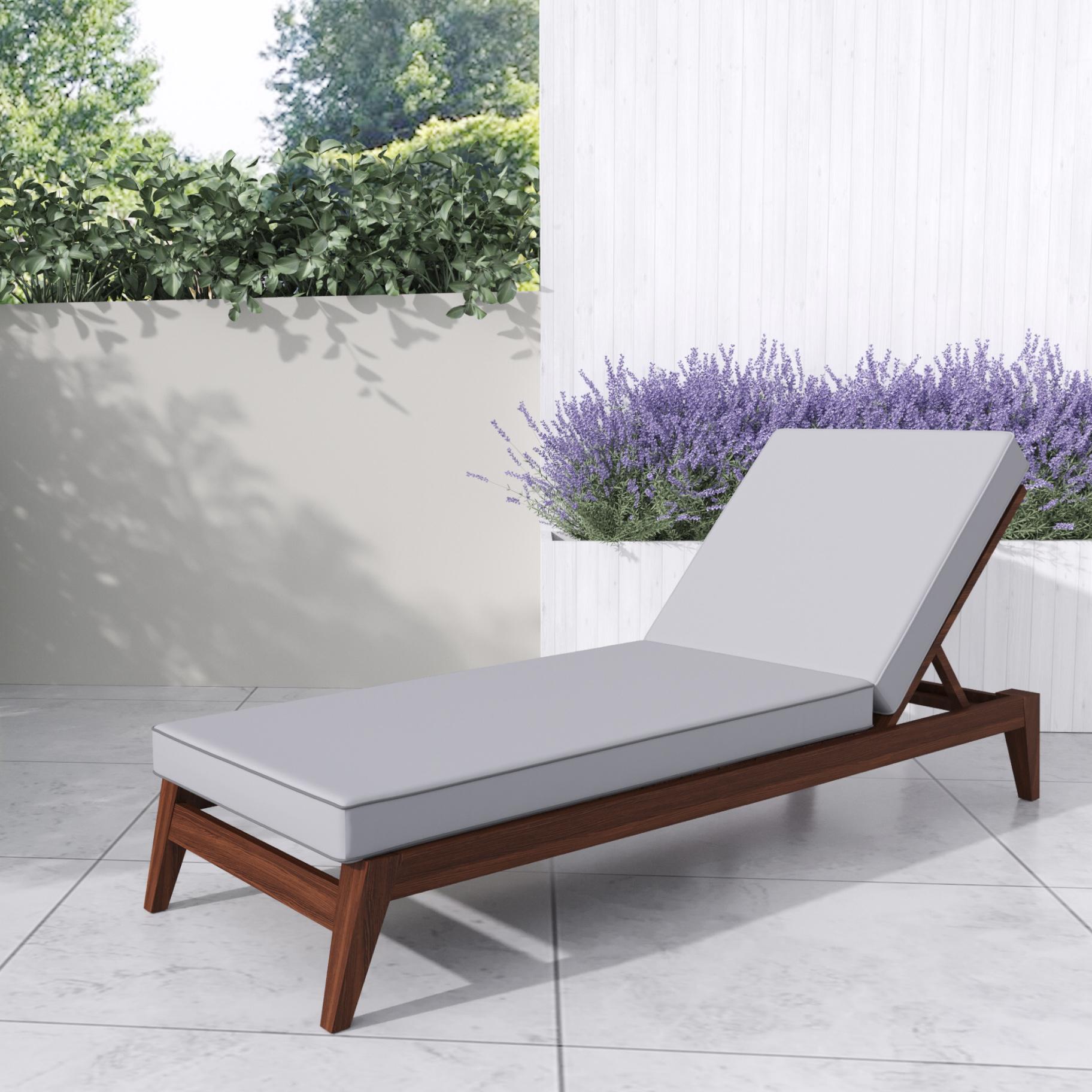 Матрас на шезлонг непромокаемый 185х53х8 см Серый (m1-8396)