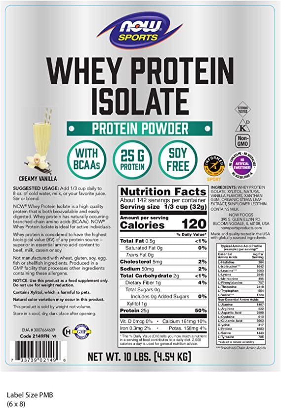 Протеїни Now Foods Whey Protein Isolate 4,54 кг (1134) - фото 3