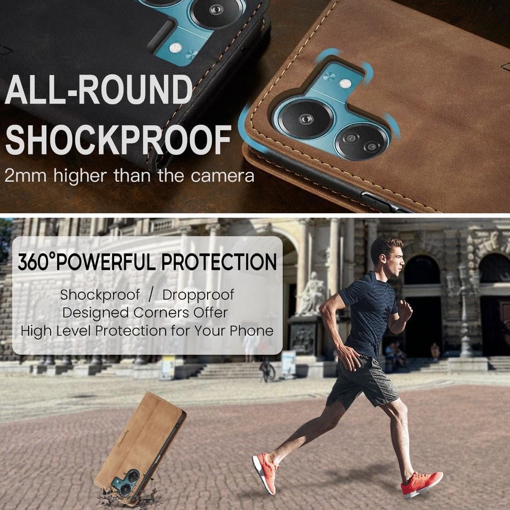 Чехол книжка с магнитом Xiaomi Poco C65 CaseMe Brown (35389-30) - фото 6 Чехол книжка с магнитом Xiaomi Poco C65 CaseMe Brown (35389-30) - фото 6