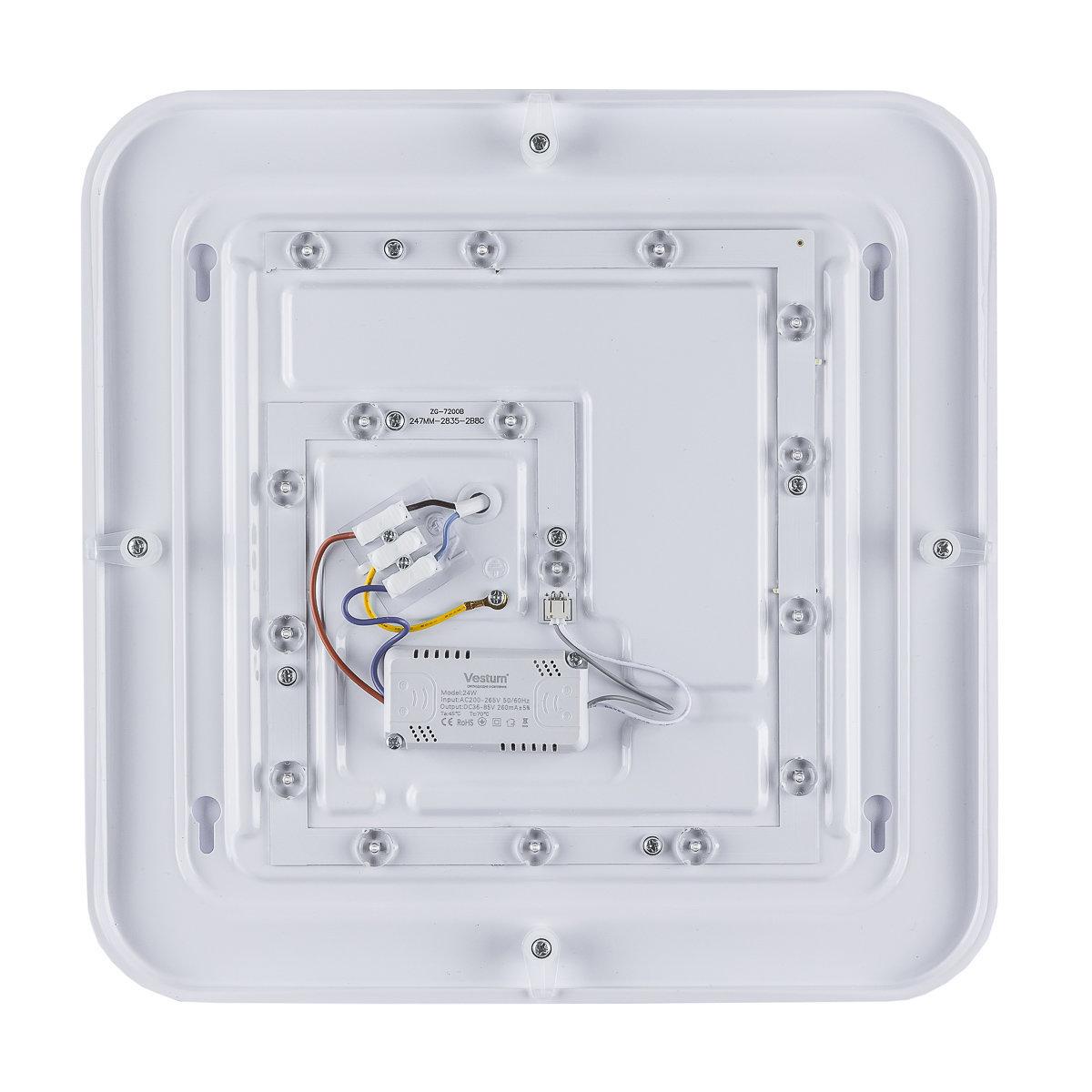 Светильник светодиодный Vestum QUATRO матовый 24 W 330х330х60 мм 4000К 2100 Lm - фото 2