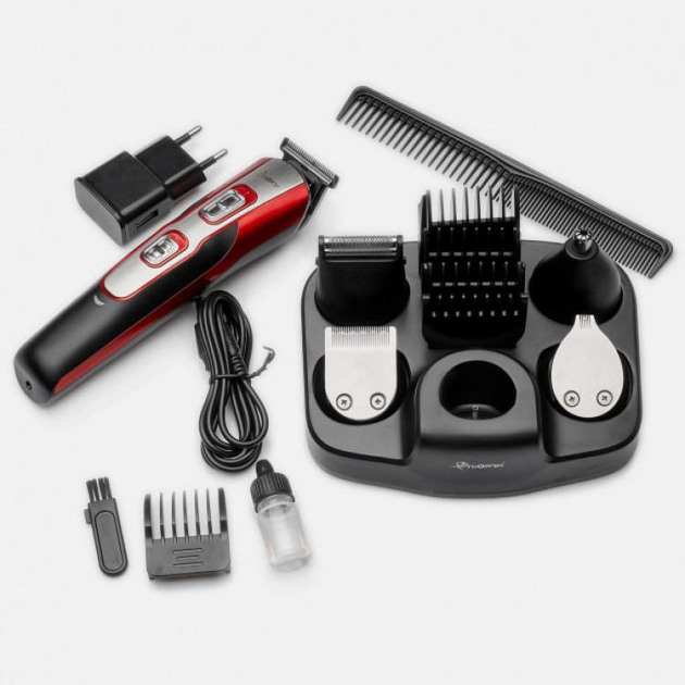 Машинка триммер аккумуляторная Geemy GM-592 10в1 для бороды/волос/носа/ушей Червной (ML-04764) - фото 3 Машинка триммер аккумуляторная Geemy GM-592 10в1 для бороды/волос/носа/ушей Червной (ML-04764) - фото 3