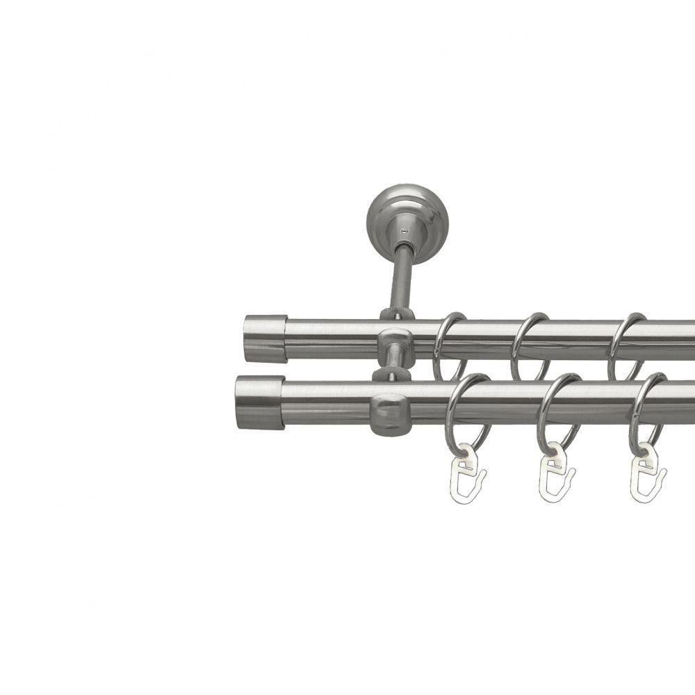 Карниз Orvit Заглушка дворядний гладкий 300 см Нержавіюча сталь (00-00016065)