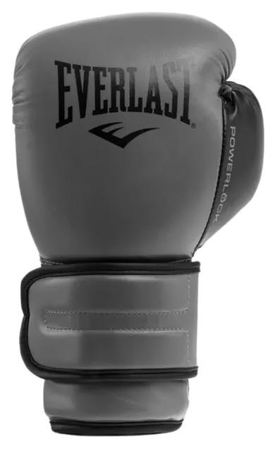 Боксерские перчатки Everlast POWERLOCK 2R TRAINING GLOVE унисекс 12 унций Черный/Серый (24598421)