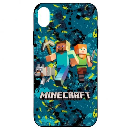 Чехол для iPhone XR Minecraft Steve Alex And Dog (6848293-2-134799)