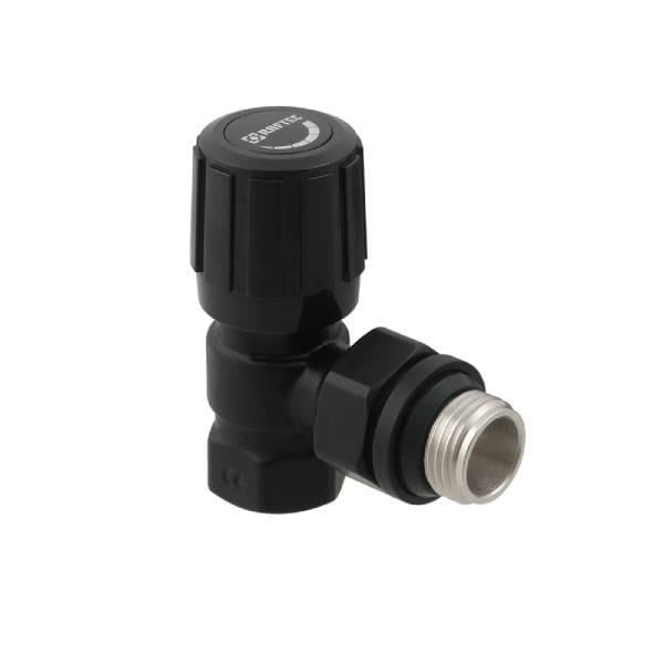 Клапан радиаторный угловой Raftec 1/2"х1/2" подача Black (DVRK11-B)