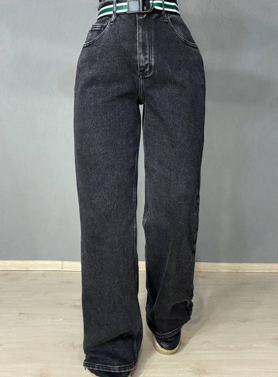 Джинси жіночі Derun 8209-8210 утеплені палаццо на флісі з ременем р. 32 Чорний (5673) - фото 5 Джинси жіночі Derun 8209-8210 утеплені палаццо на флісі з ременем р. 32 Чорний (5673) - фото 5