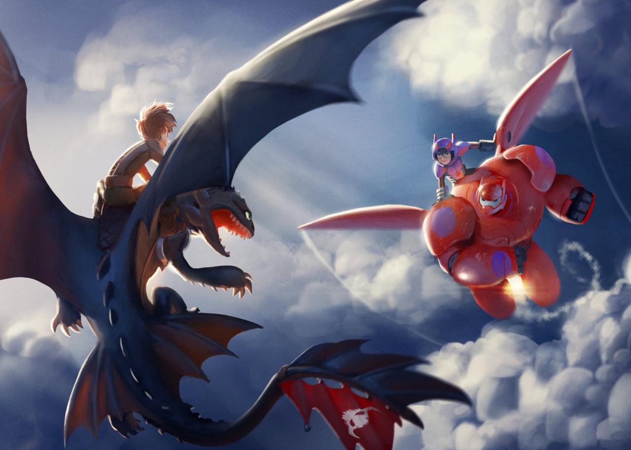 Картина GeekLand How to train your dragon Fan-art 40х60 см (HD.09.077)