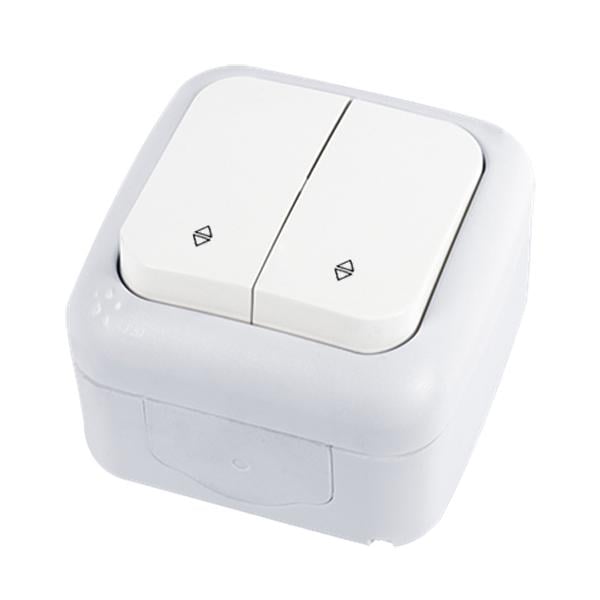 Выключатель двухклавишный VIKO Palmiye проходной Белый (28749717)