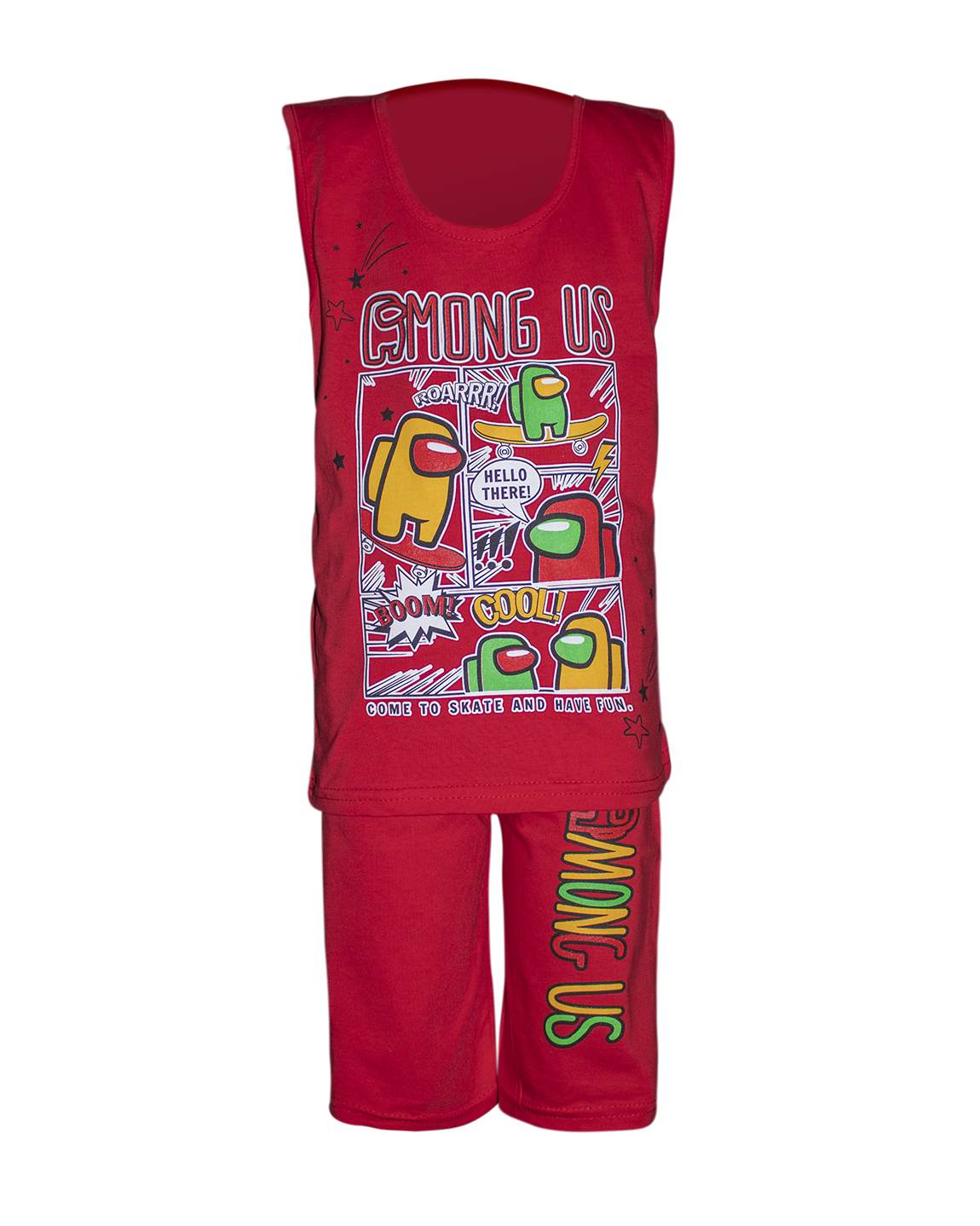 Комплект для хлопчика з майкою Амонг ас 110 см Червоний