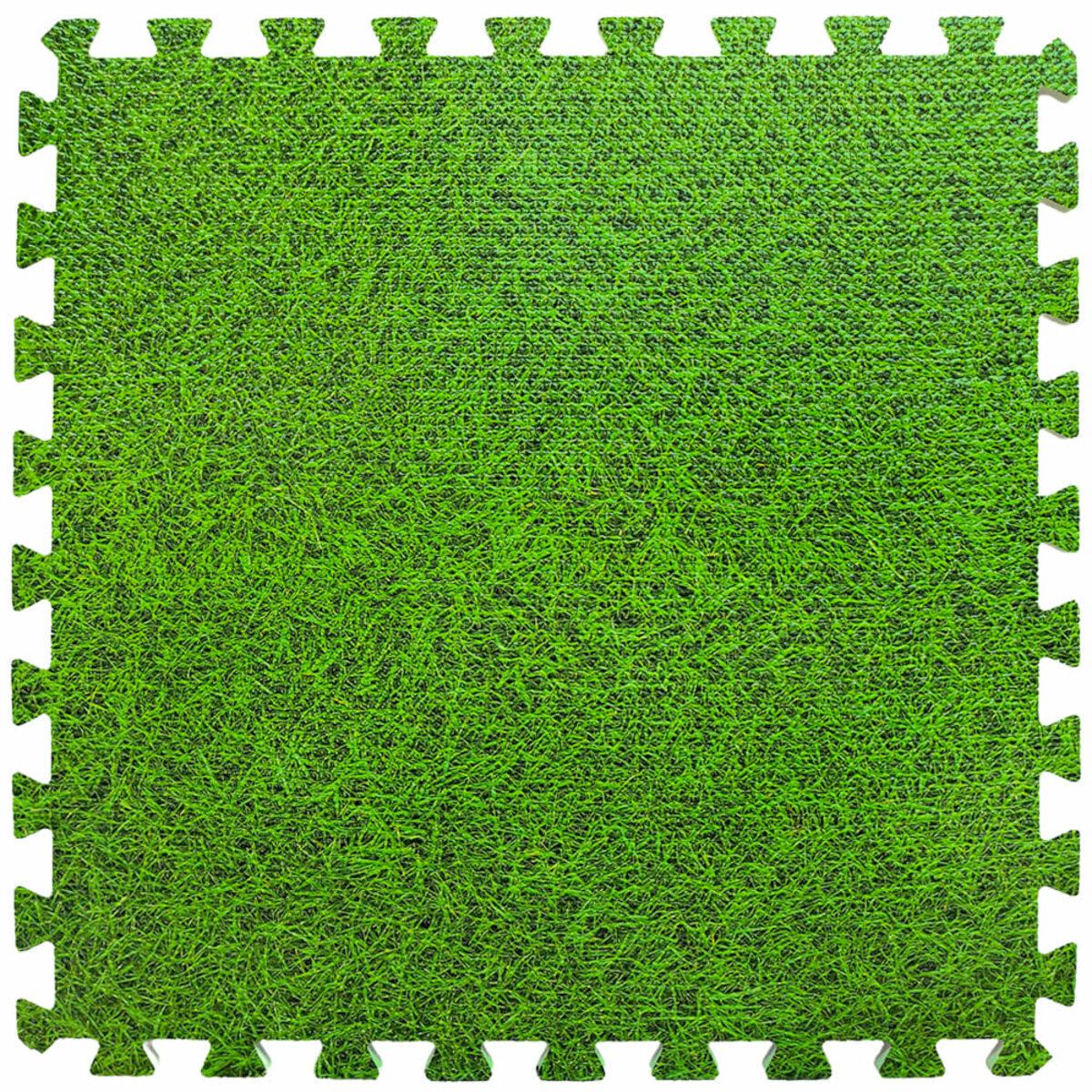 Гумове покриття пазл модульний 600x600x10 мм Зелена трава (SW-00000153) - фото 7