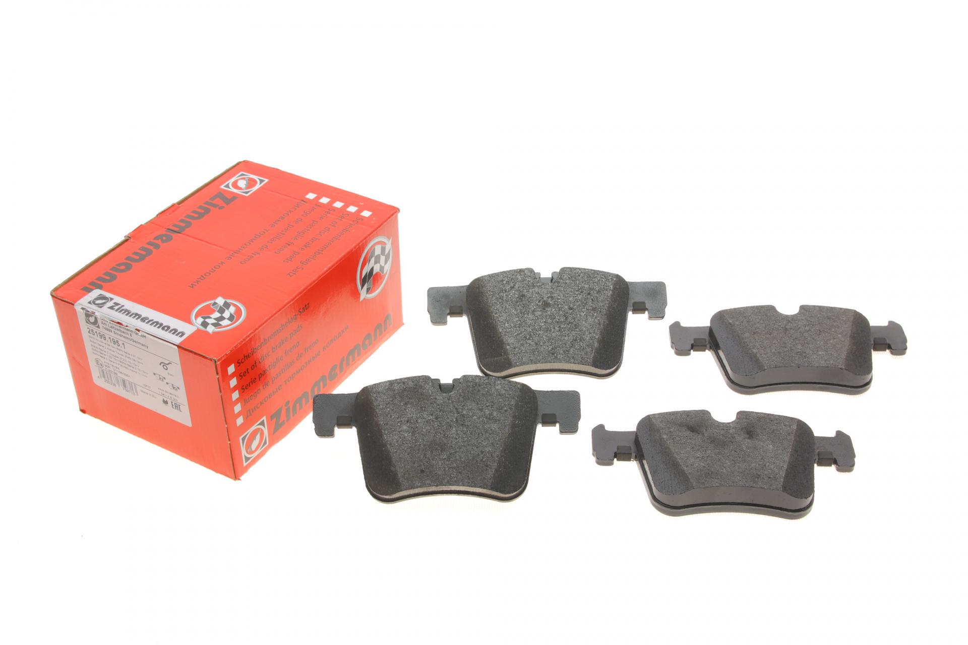Тормозные колодки передние ZIMMERMANN для BMW 1 F20/2 F22/3 F30/4 F32 11- Bosch (25199.195.1)