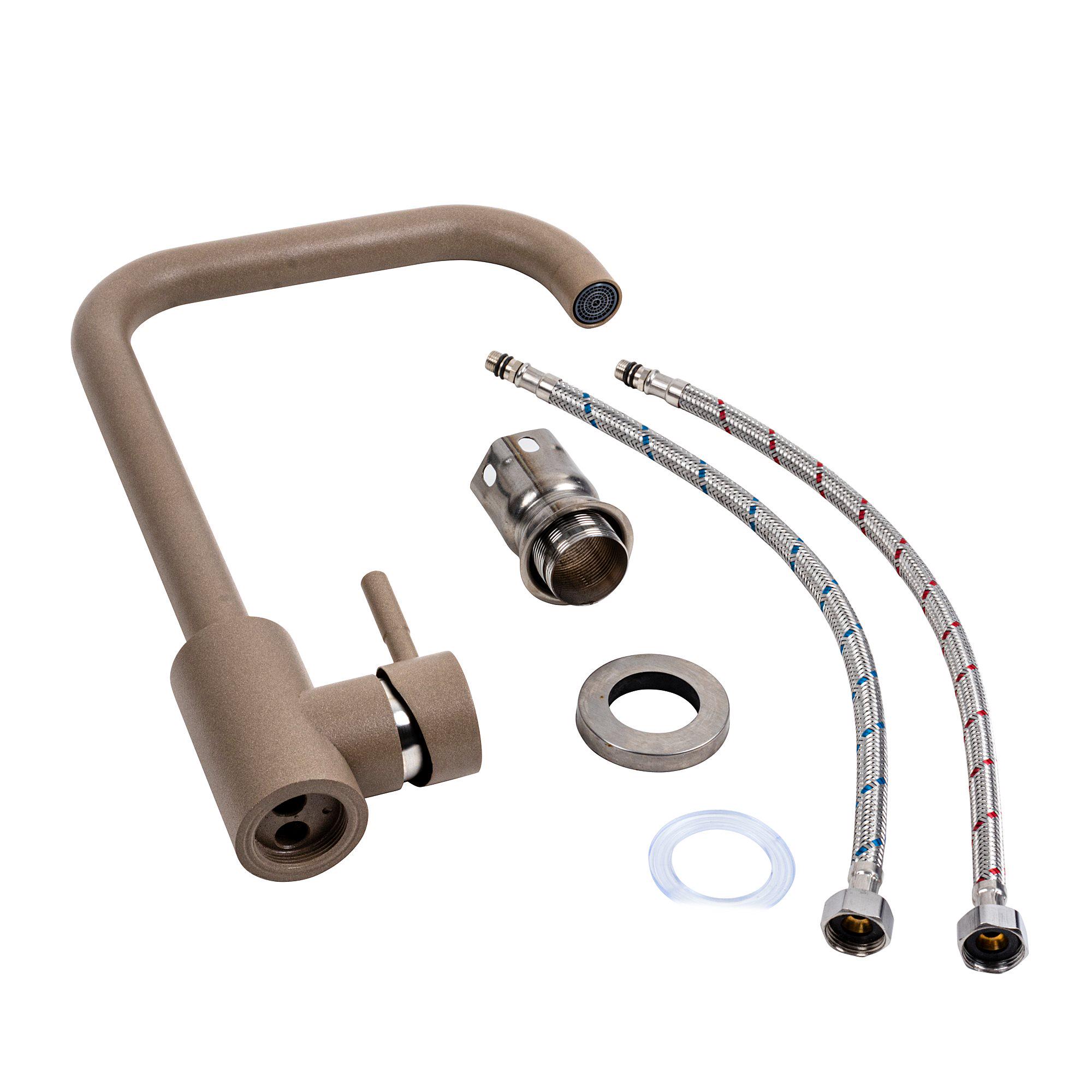 Смеситель кухонный Platinum NS02B Титан (3008B-NA) - фото 2 Смеситель кухонный Platinum NS02B Титан (3008B-NA) - фото 2