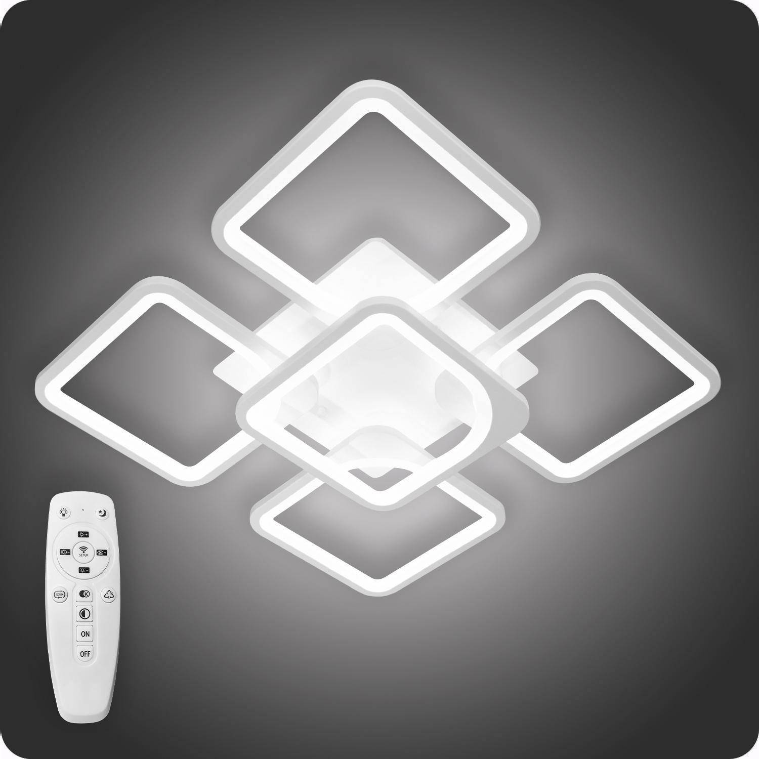 Люстра світлодіодна 517 Dlight з пультом 115 Вт Білий (02067)