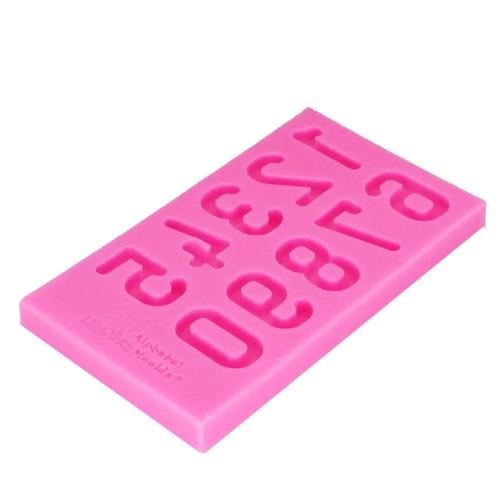Молд силиконовый Цифры 88x50 мм Розовый (4080)
