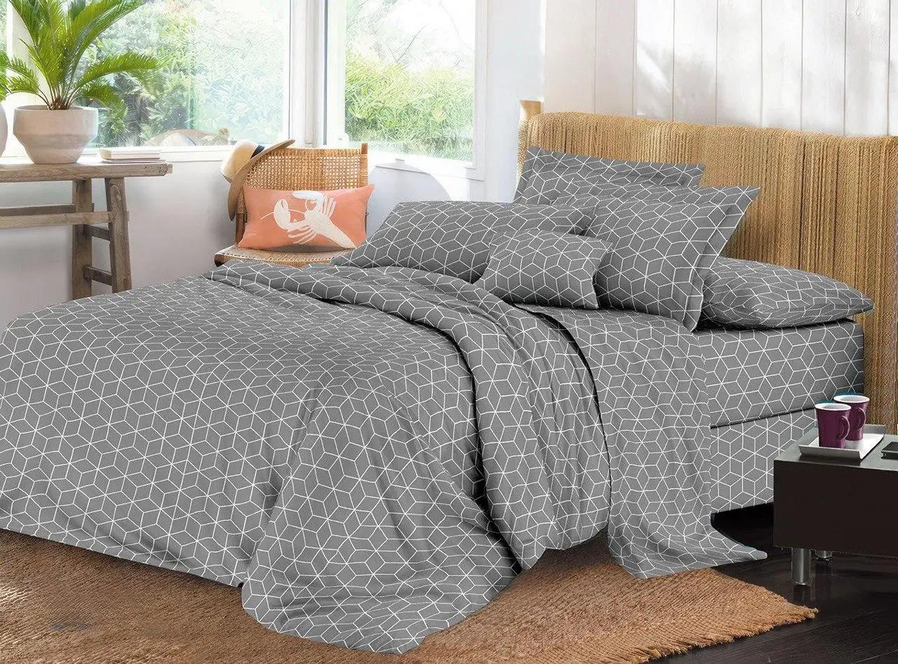 Комплект постельного белья Соты бязь евро 200x215 см наволочки 70x70 см (mc2034701)