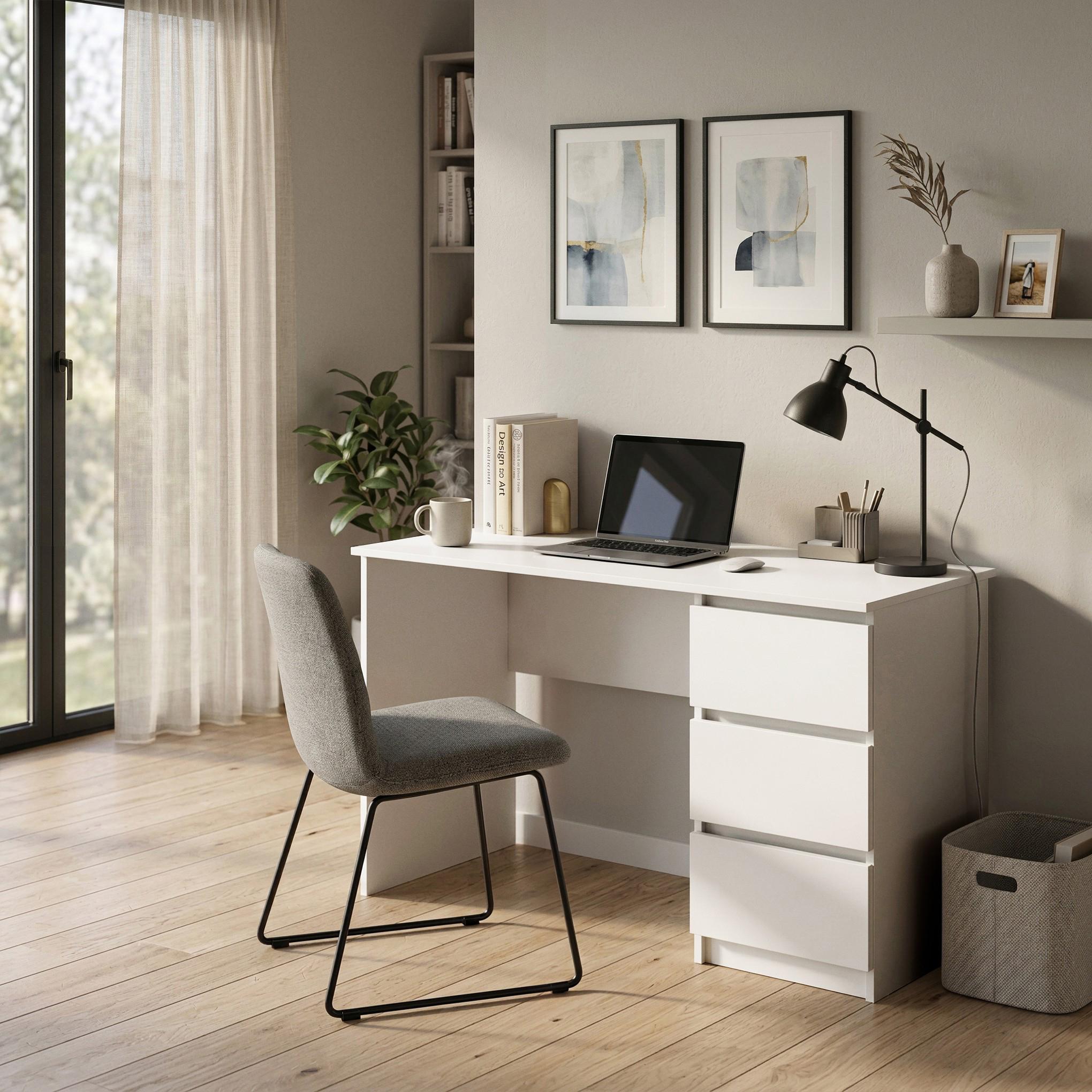 Стіл письмовий на 3 шухляди Line SL-2 1200х600х750 мм Білий Стіл письмовий на 3 шухляди Line SL-2 1200х600х750 мм Білий