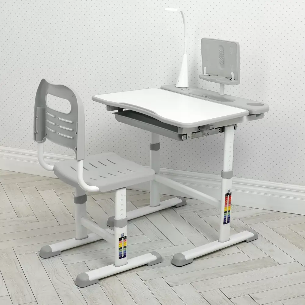 Парта зі стільчиком лампою та підставкоюрегульований (31887219)