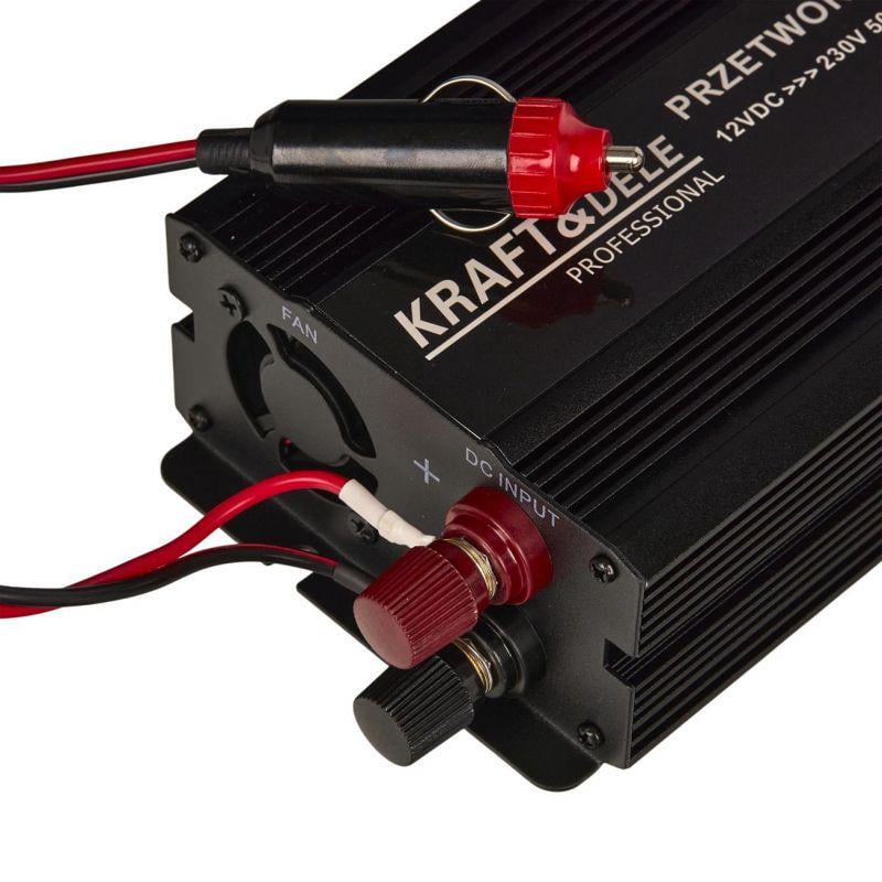 Перетворювач напруги а Вт омобільний Kraft&Dele KD1257 12 В на 230 В 300/600 Вт - фото 12 Перетворювач напруги а Вт омобільний Kraft&Dele KD1257 12 В на 230 В 300/600 Вт - фото 12