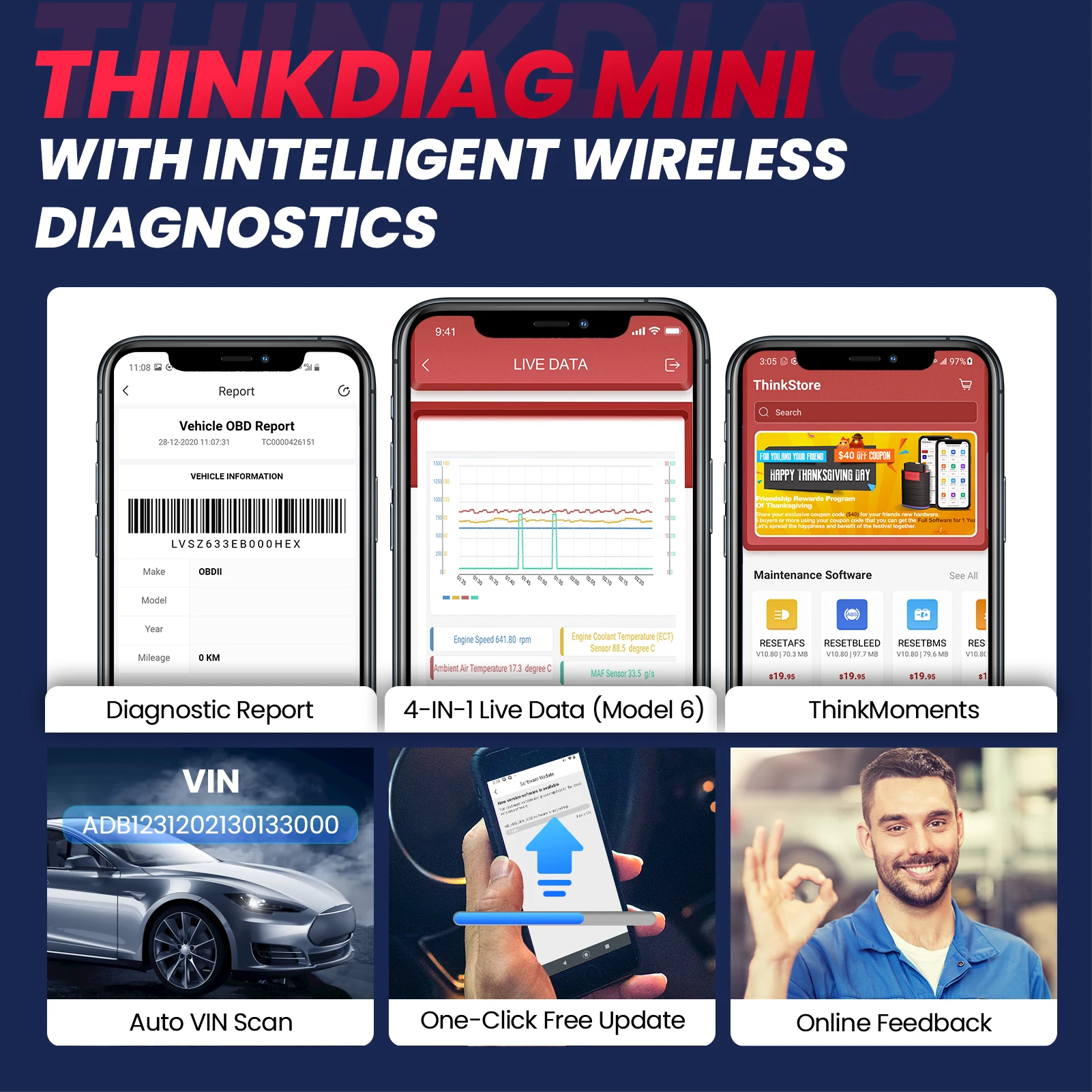 Автомобильный сканер Thinkcar Mini Bluetooth OBD2 Black (82275) - фото 13 Автомобильный сканер Thinkcar Mini Bluetooth OBD2 Black (82275) - фото 13
