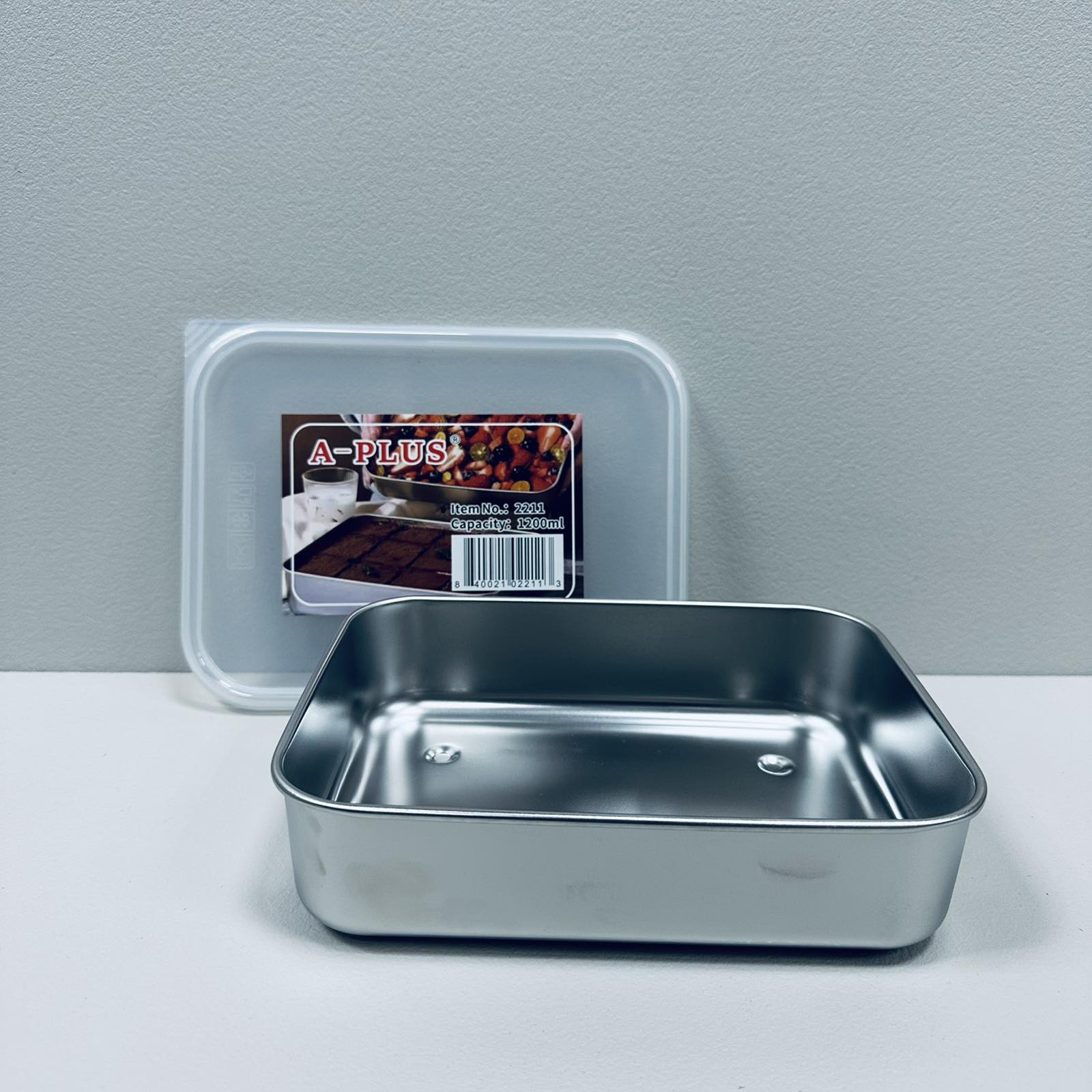 Лоток с крышкой A-Plus 2211 из нержавеющей стали 1200 мл 20,3х15,7х4 см Стальной (23582) - фото 2 Лоток с крышкой A-Plus 2211 из нержавеющей стали 1200 мл 20,3х15,7х4 см Стальной (23582) - фото 2