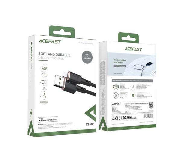 Кабель Data Acefast C2-02 USB-Lightning 2,4A 1,2 м Black (06AFC2-02B) - фото 4